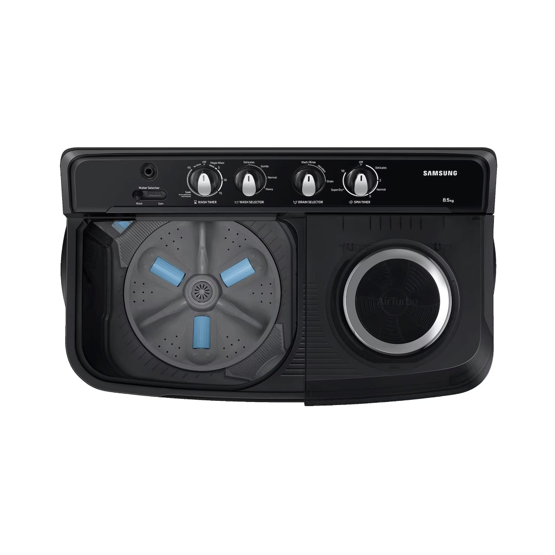 Samsung WT85B4200GD Fully Automatic Top Load Washing Machine 8.5 Kg - Dark Gray with Black_Top View