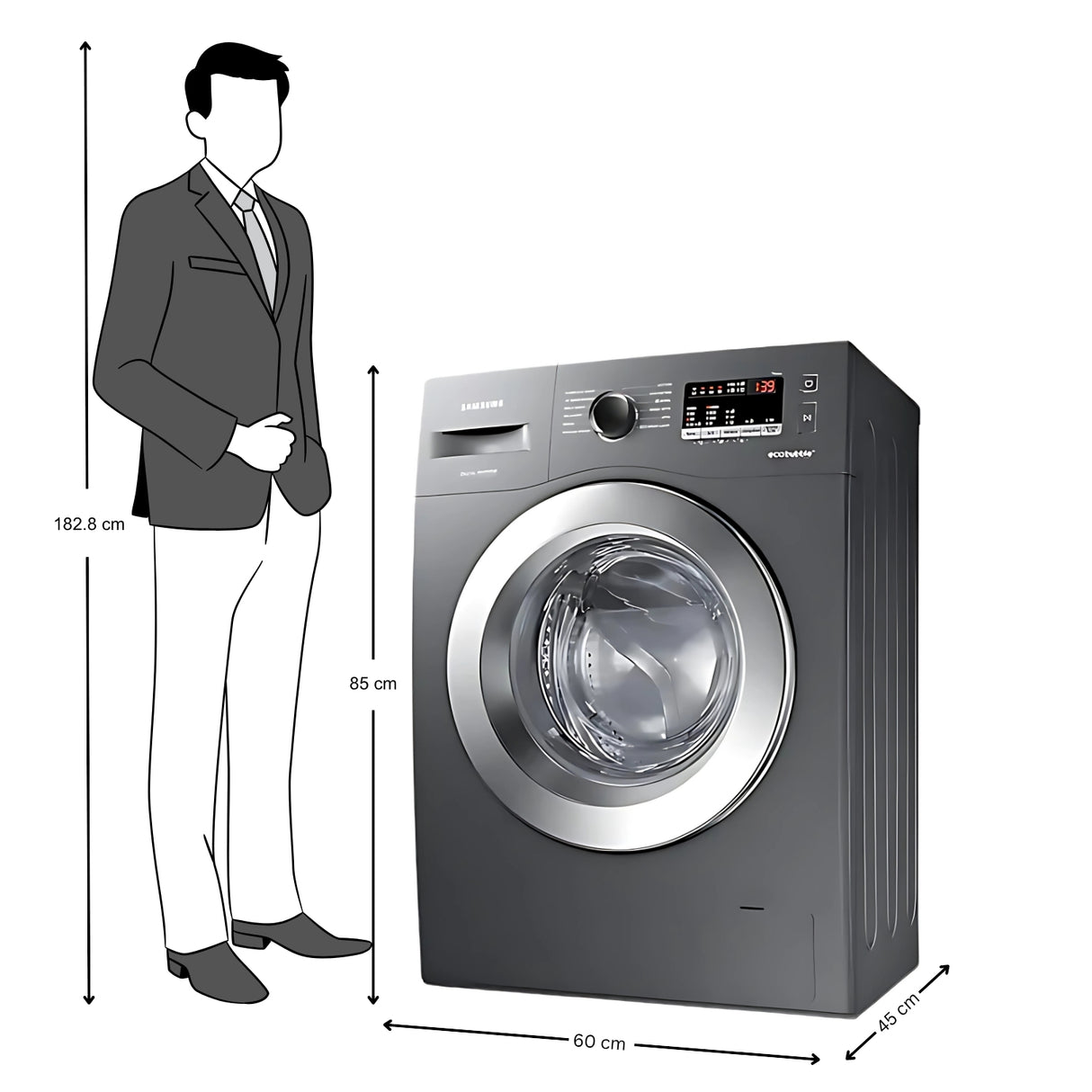 Samsung WW70R22EK0X/TLFully Automatic Front Load Washing Machine 7Kg – Inox Gray_5