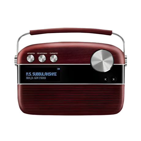 Saregama Carvaan Tamil Bluetooth Speaker 6W - Cherrywood Red_FrontView