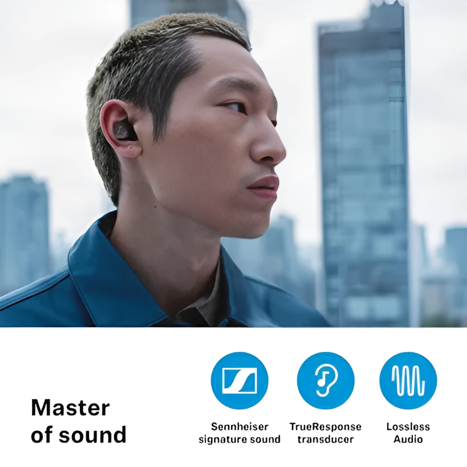 Sennheiser Momentum 4 True Wireless Earbuds - White Silver - Image 5 - Buy Online at Chera Home Junction Coimbatore
