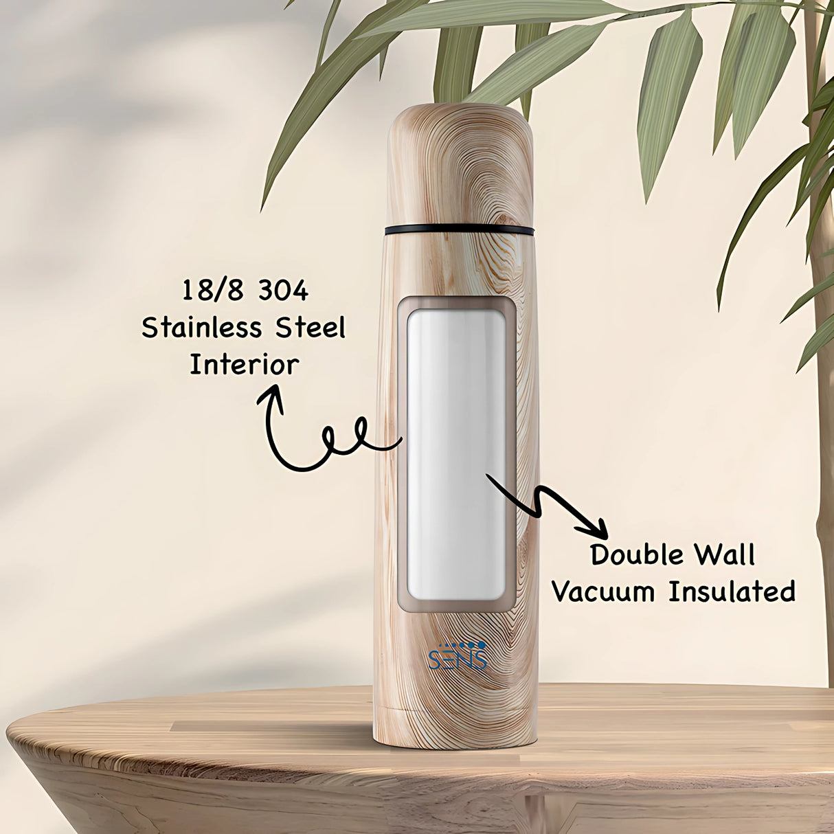 Sens Hydra Freedom Flask 1 L - Wooden Touch
