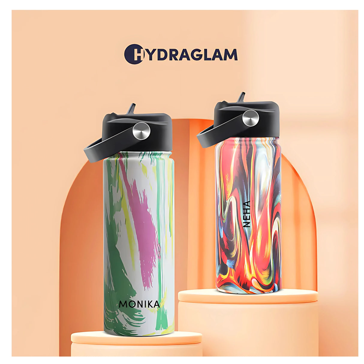 Sens Hydra Glam Insulated Sipper Water Bottle 700 ml - Green