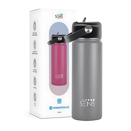 Sens Hydra Metallic SS Water Bottle 700 ml - Grey