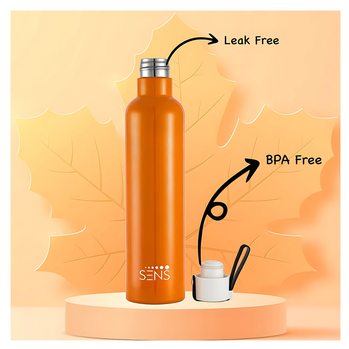 Sens Hydra Sleek SS Water Bottle 750 ml - Orange