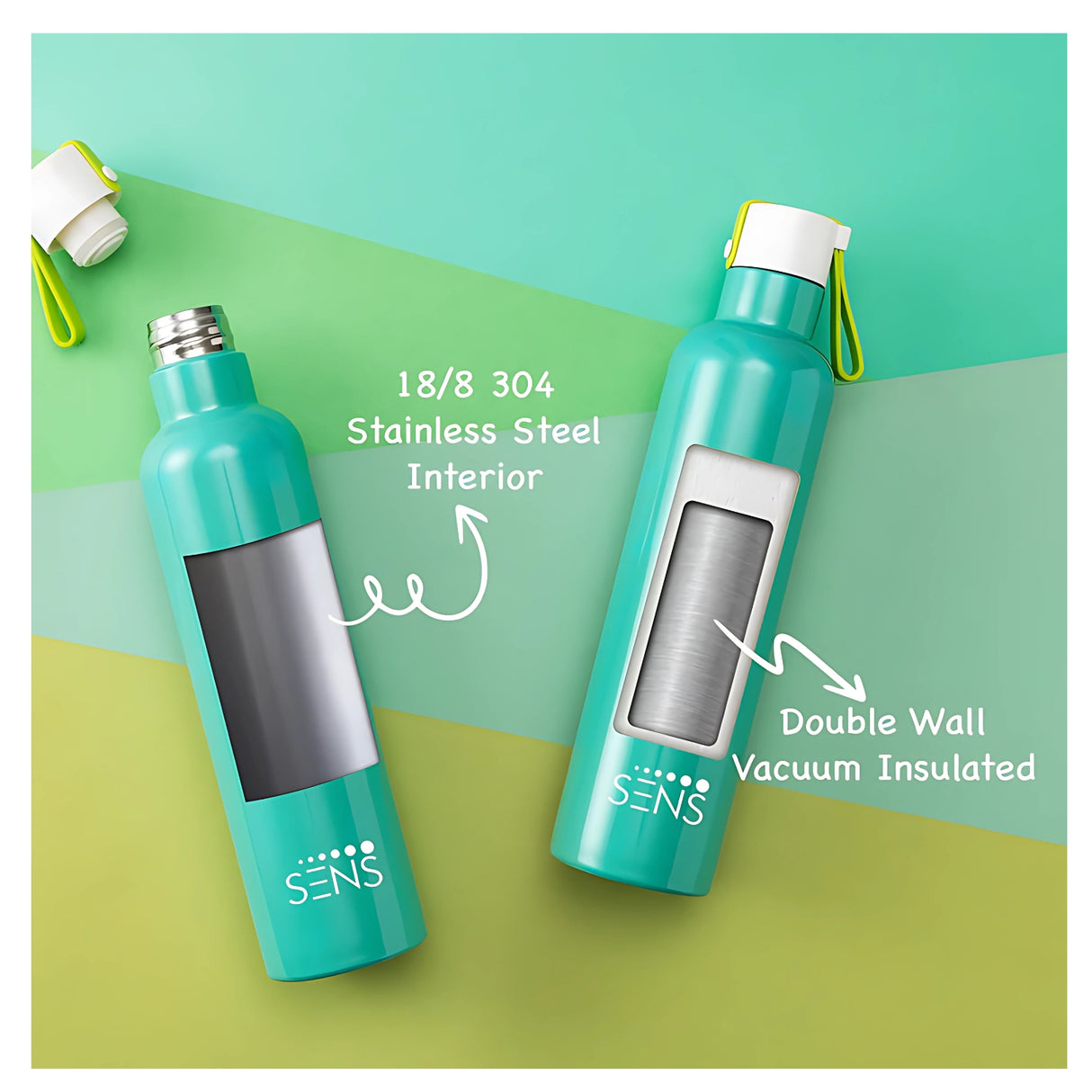 Sens Hydra Sleek SS Water Bottle 750 ml - Sea Green