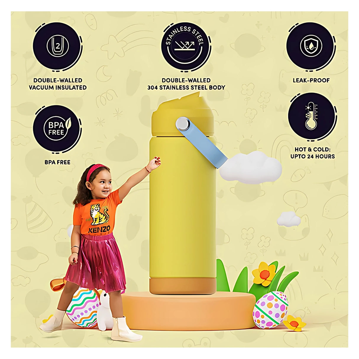 Sens Hydra Stellar SS Water Bottle 500 ml - Citrus Burst