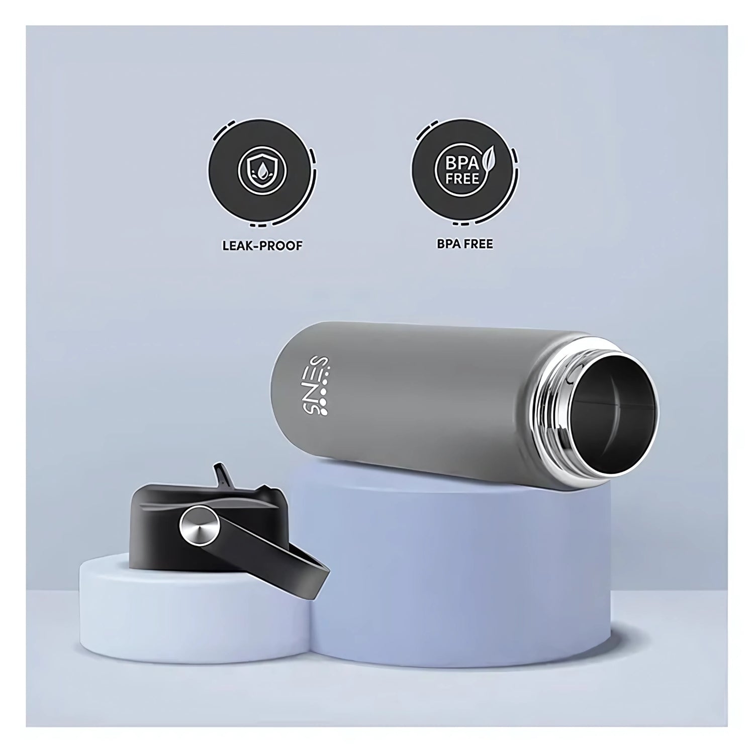 Sens Hydra Metallic SS Water Bottle 700 ml - Grey_5
