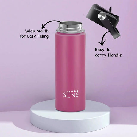 Sens Hydra Metallic SS Water Bottle 700 ml - Pink_2