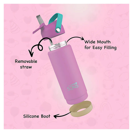 Sens Hydra Stellar SS Water Bottle 500 ml - Lilac Dreams_2
