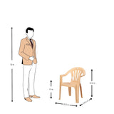 Settle Ease Arm Plastic Chair - Beige