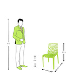 Settle Emperor Armless Plastic Chair – Light Green