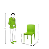 Settle Grandeur Armless Plastic Chair - Light Green