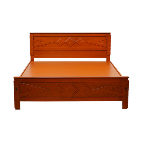 Settle Hayes Wooden Bed King Size - Teak Finish
