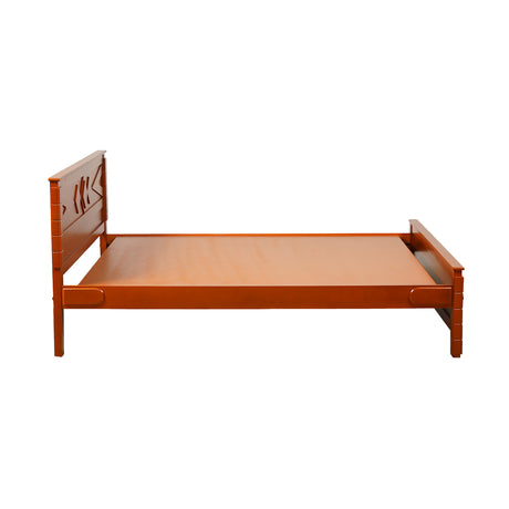 Settle Hayes Wooden Bed Queen Size - Teak Finish