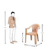 Settle Lite Arm Plastic Chair - Rosewood
