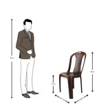 Settle Neo Armless Plastic Chair - Rosewood