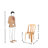 Settle Neo Comfort Armless Plastic Chair - Teakwood