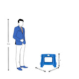 Settle Nova Plastic Foot Stool - Pearl Blue