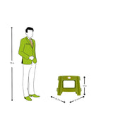 Settle Nova Plastic Foot Stool - Pearl Green