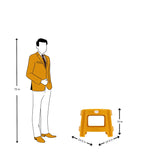 Settle Nova Plastic Foot Stool - Pearl Orange