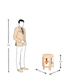 Settle Prime Plastic Stool – Beige