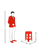 Settle Prime Plastic Stool – Red