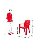 Settle Royale Arm Plastic Chair - Red