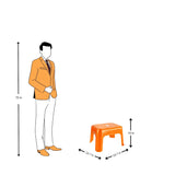 Settle Zenith Plastic Foot Stool - Pearl Orange