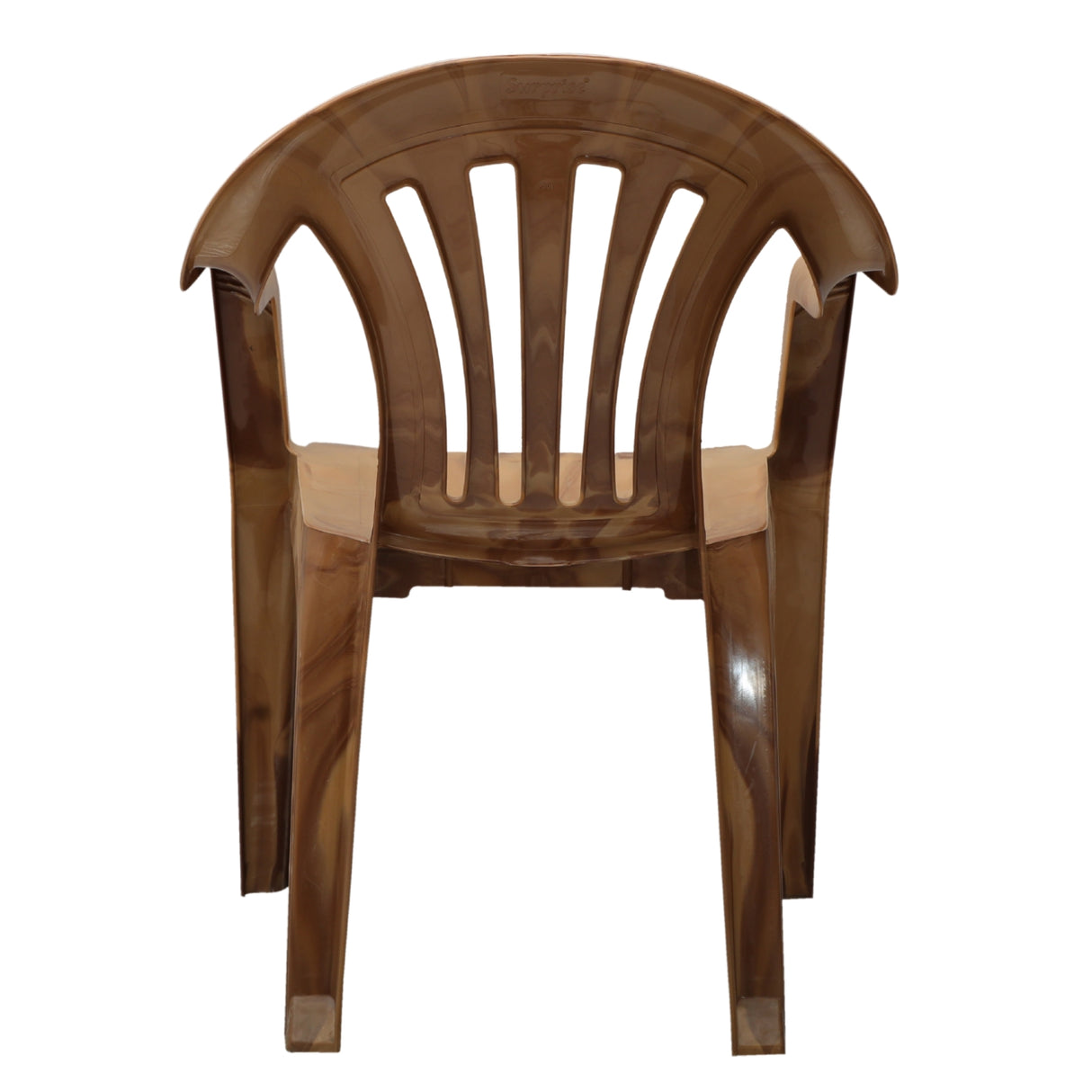 Settle Ease Arm Plastic Chair - Teak Wood