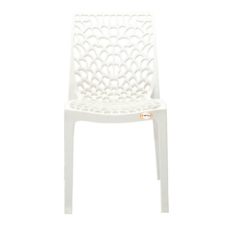 Settle Emperor Armless Plastic Chair – Milky White