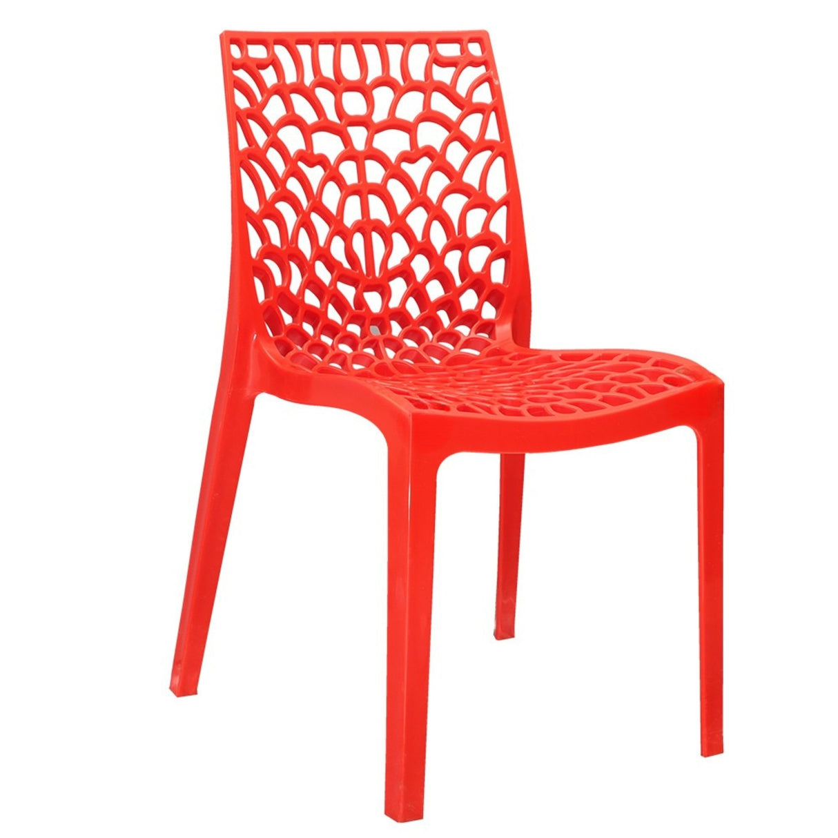 Settle Emperor Armless Plastic Chair - Red