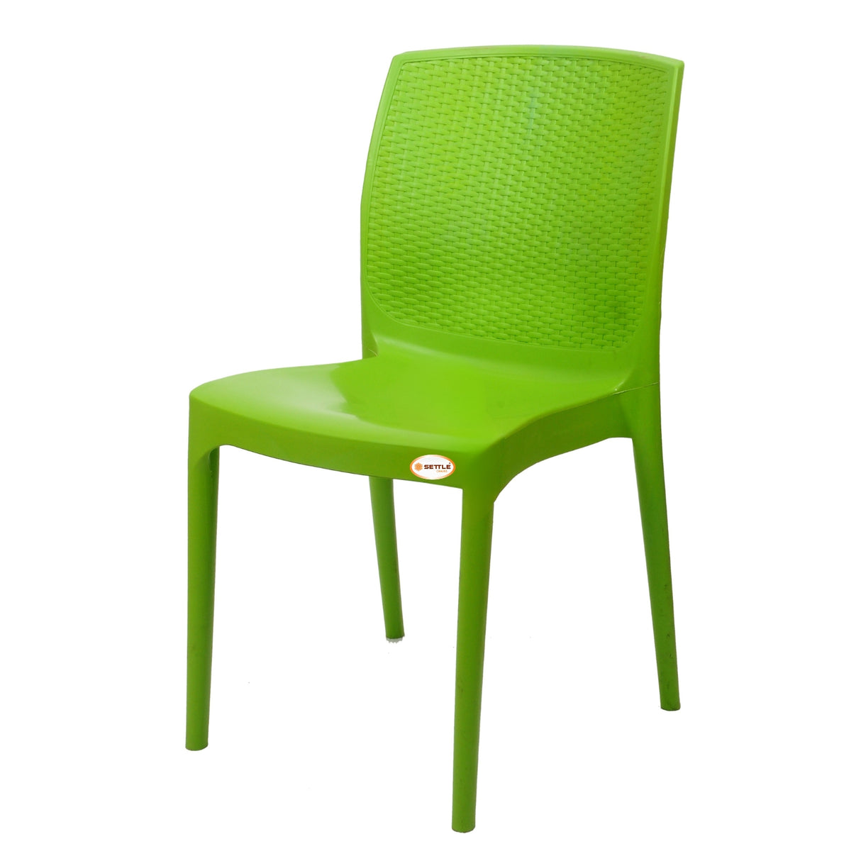 Settle Grandeur Armless Plastic Chair - Light Green