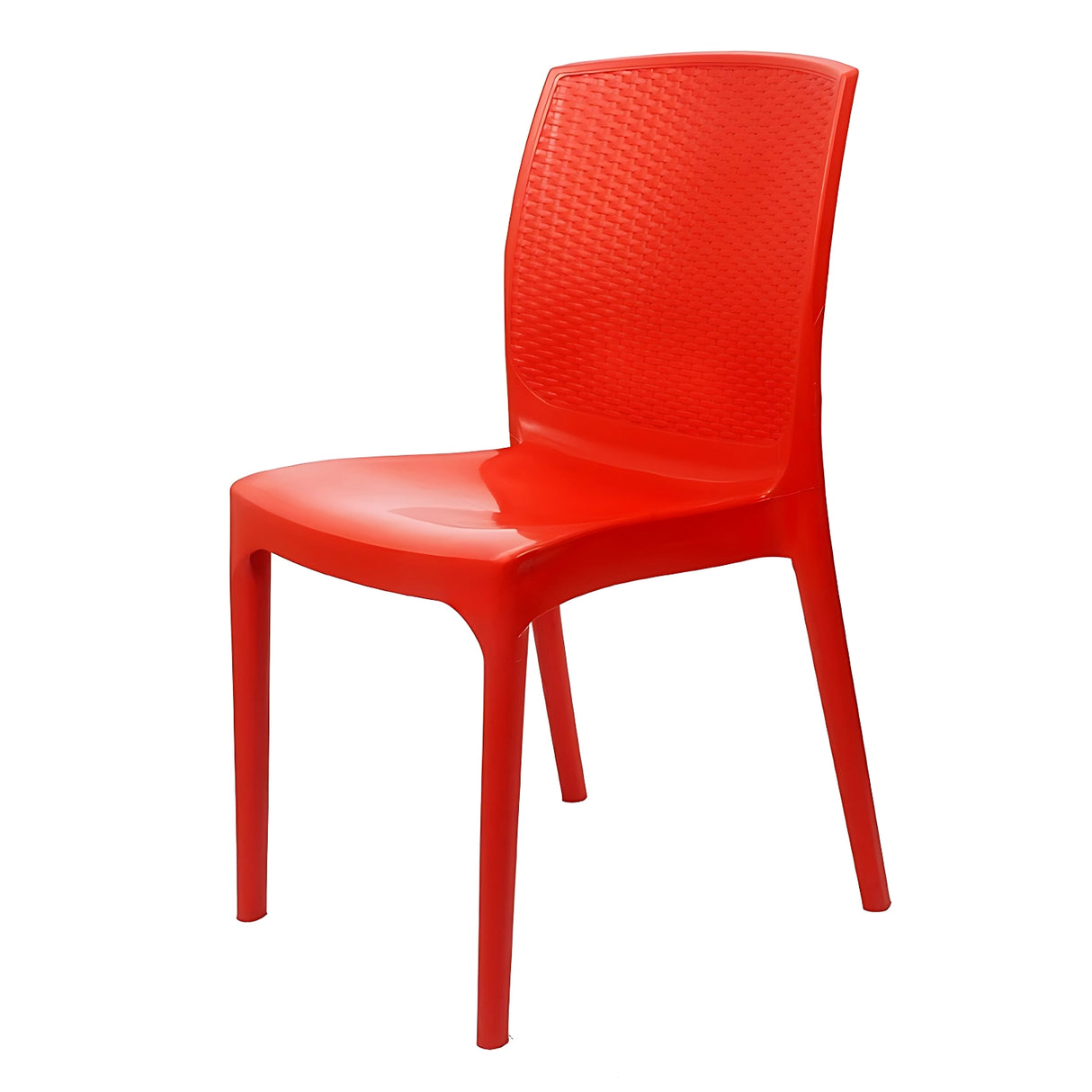 Settle Grandeur Armless Plastic Chair - Red