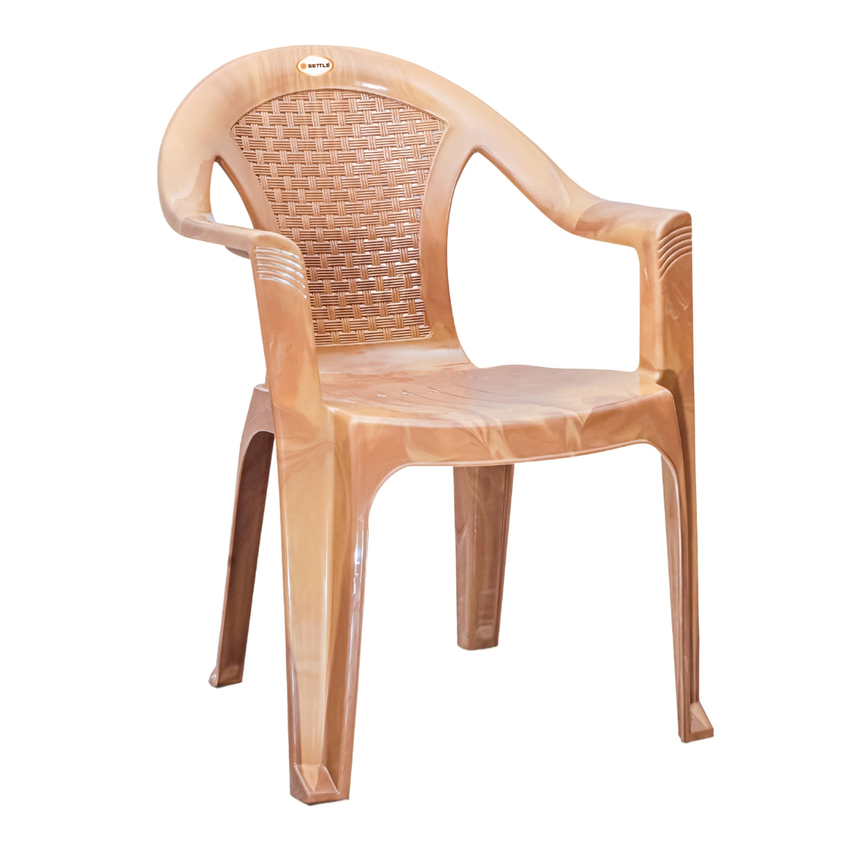 Settle Lite Arm Plastic Chair - Rosewood