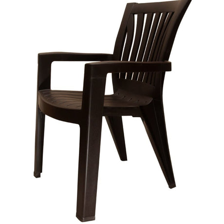 Settle Majestic Arm Plastic Chair - Brown