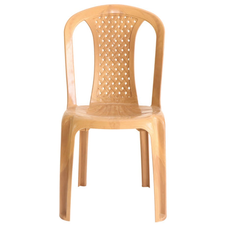 Settle Neo Comfort Armless Plastic Chair - Teakwood