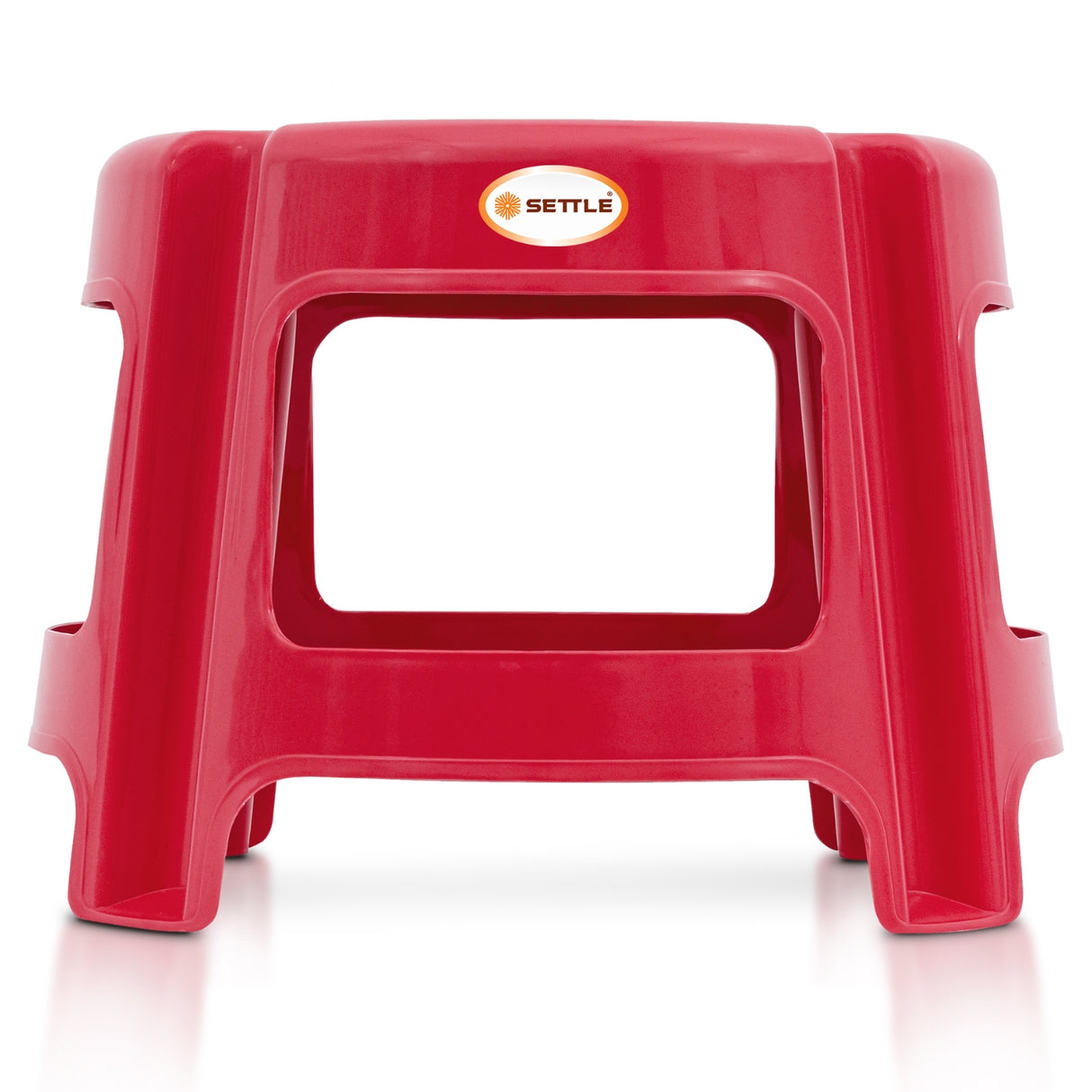 Settle Nova Plastic Foot Stool - Pearl Red
