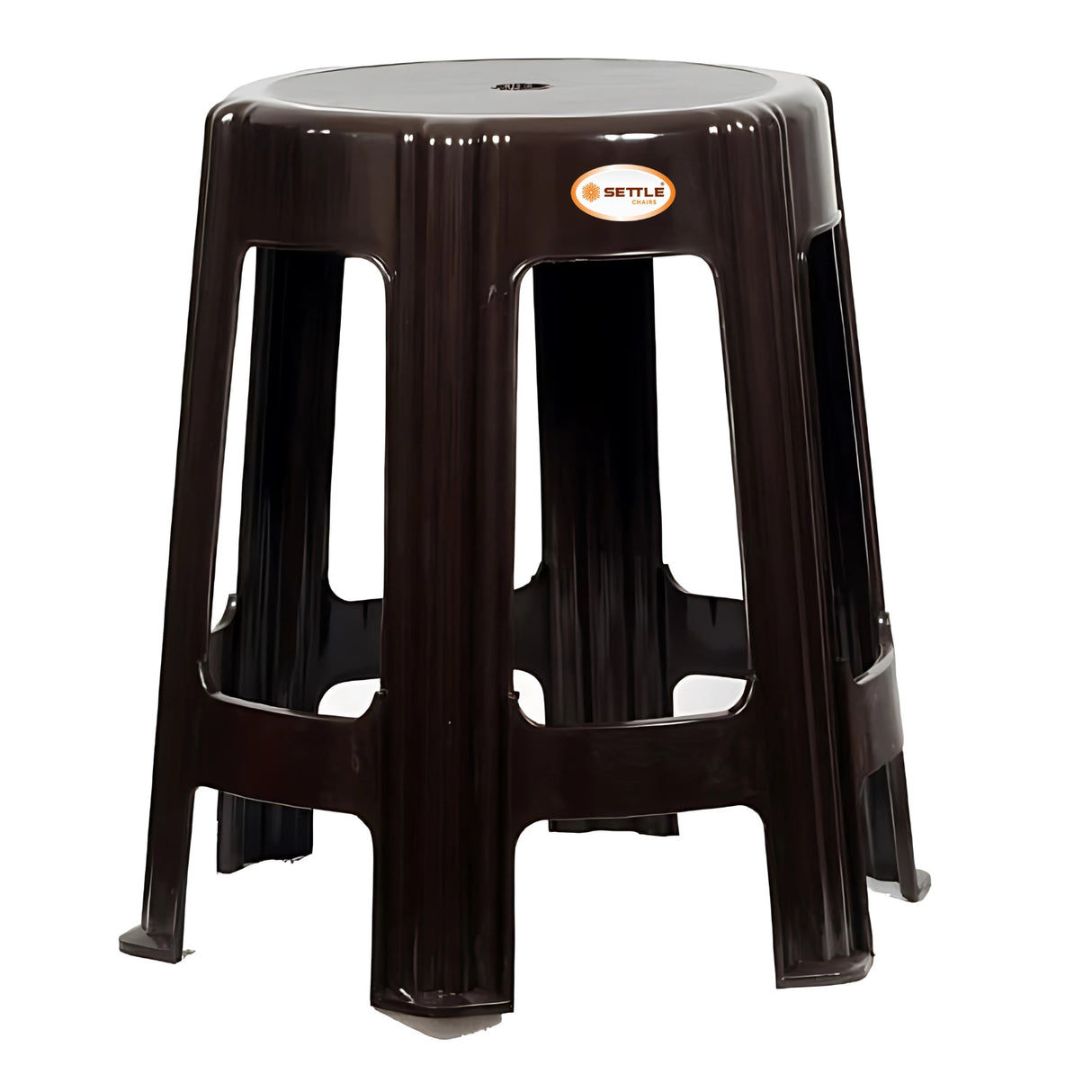 Settle Prime Plastic Stool – Brown