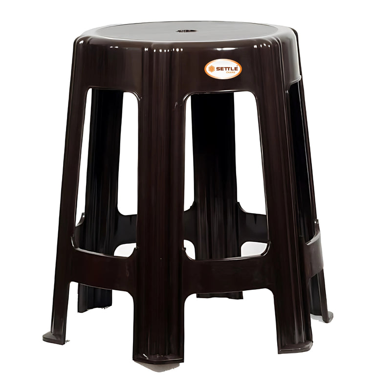 Settle Prime Plastic Stool – Brown