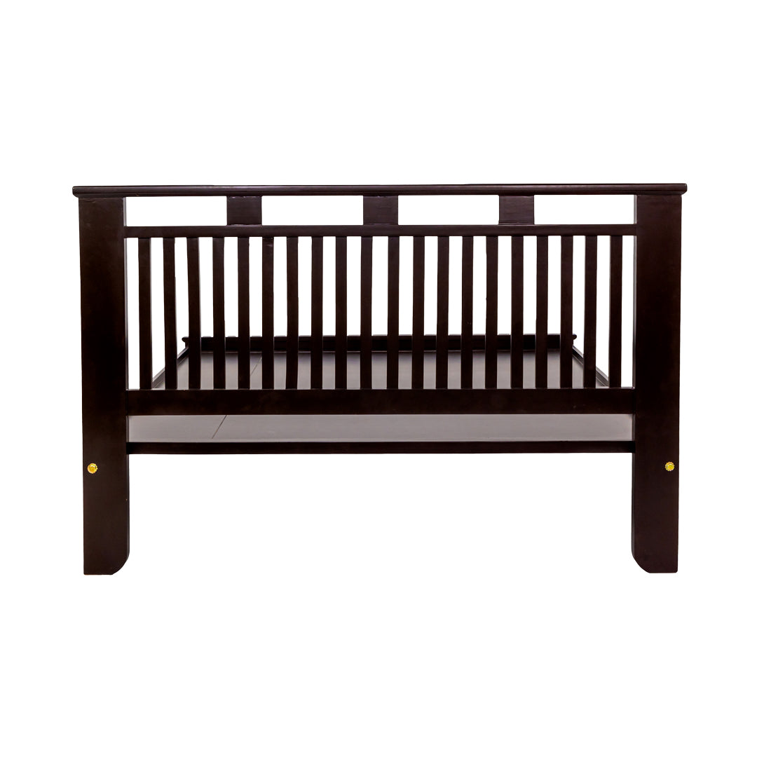 Settle Alma Prime Wooden Bed King Size - Light Walnut Finish_4