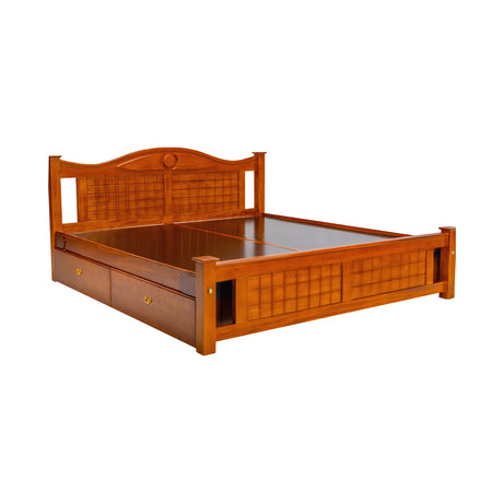 Settle Brampton Pro Wooden Bed King Size - Teak Finish_1
