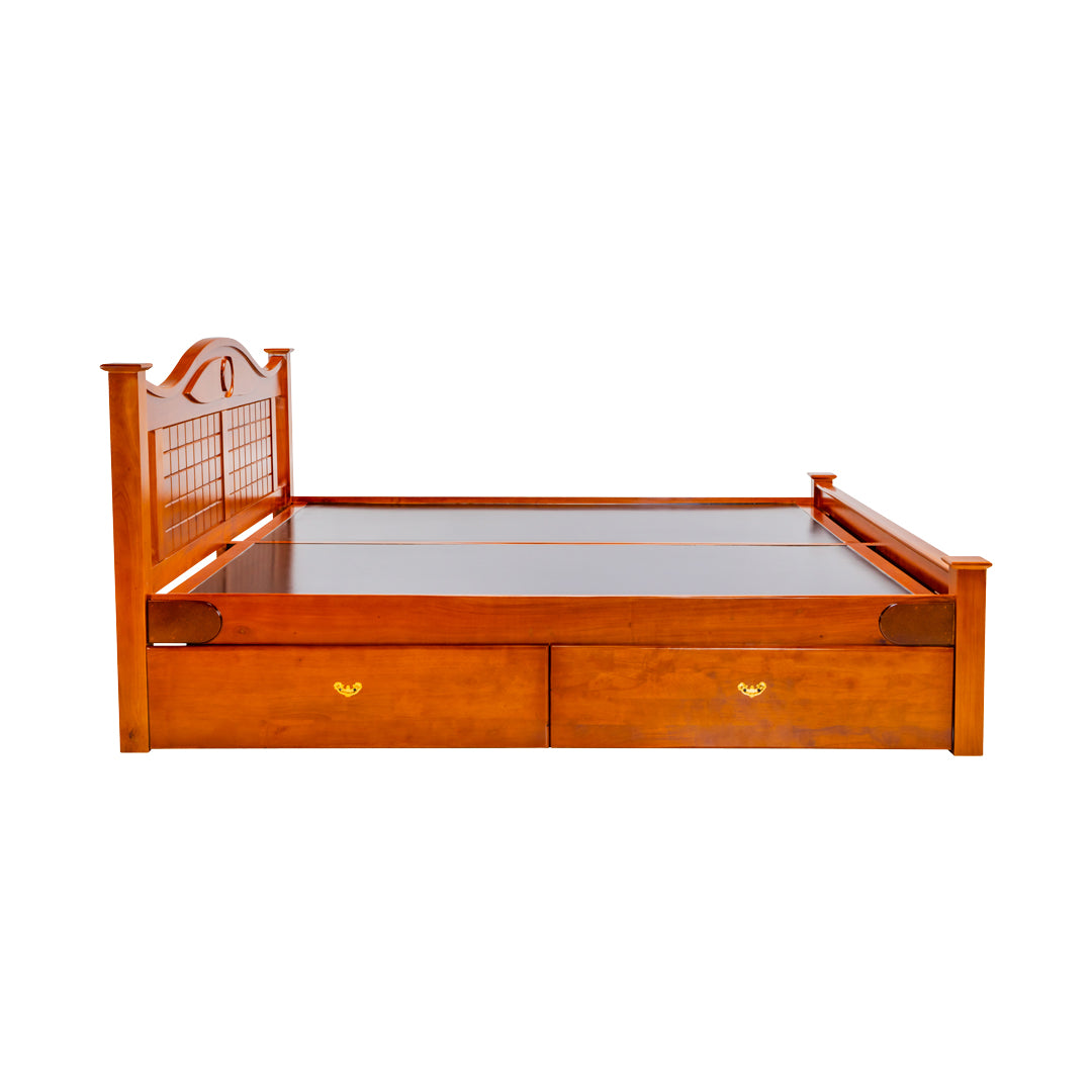 Settle Brampton Pro Wooden Bed Queen Size - Teak Finish_4