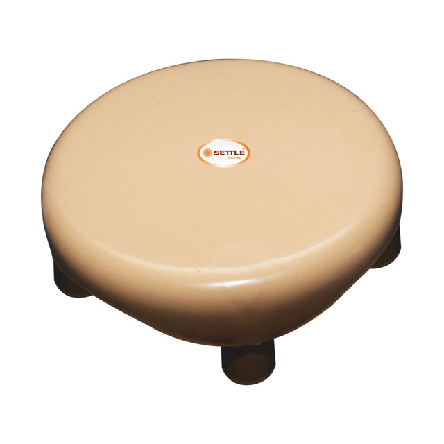 Settle Crest Plastic Foot Stool - Beige_1