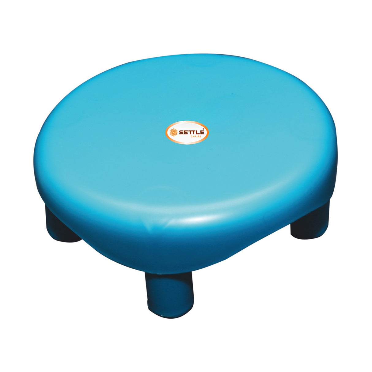 Settle Crest Plastic Foot Stool - Pearl Blue_1