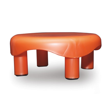 Settle Crest Plastic Foot Stool - Pearl Orange_2