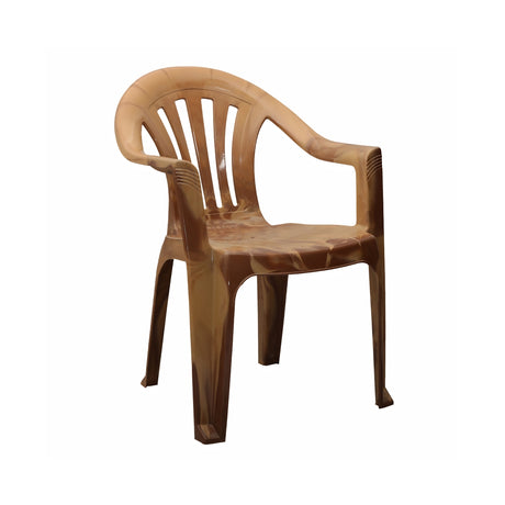 Settle Ease Arm Plastic Chair - Teakwood_01
