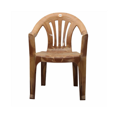 Settle Ease Arm Plastic Chair - Teakwood_02