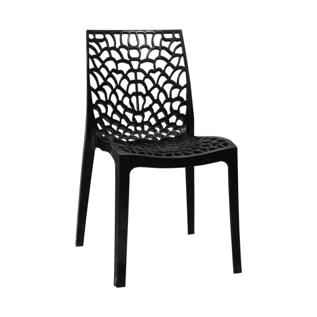 Settle Emperor Armless Plastic Chair - Black_1