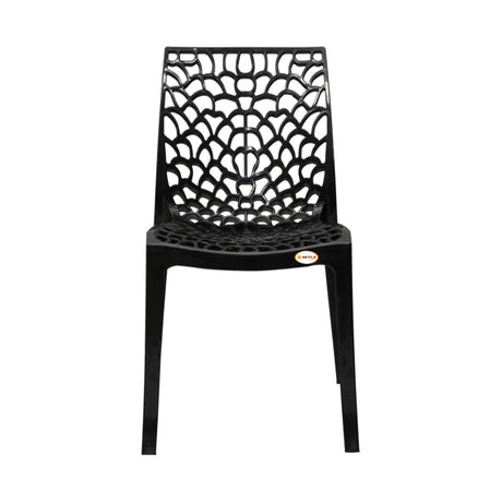 Settle Emperor Armless Plastic Chair - Black_2