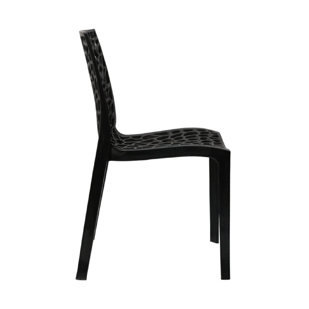 Settle Emperor Armless Plastic Chair - Black_3